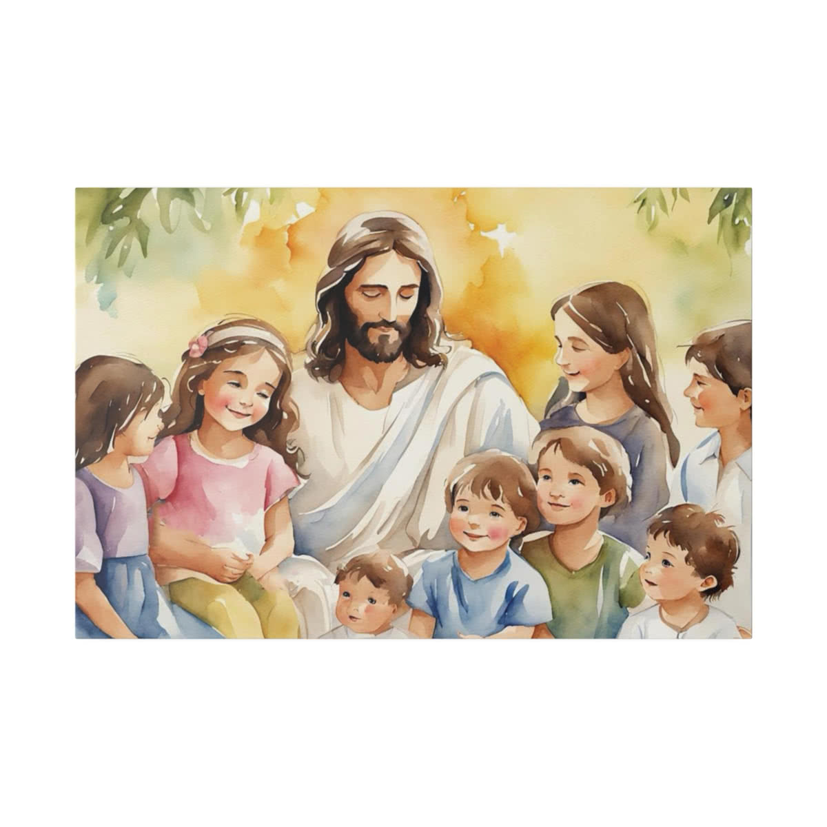 Jesus with Children Canvas Wall Art