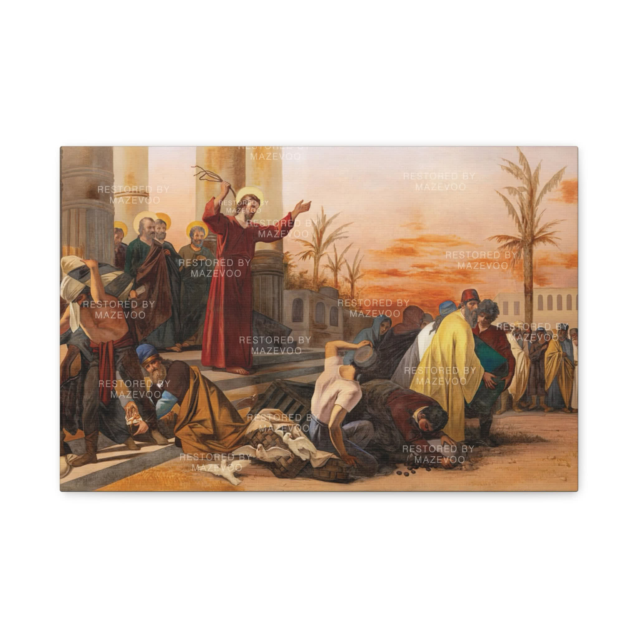 Jesus Cleanses the Temple Canvas Wall Art