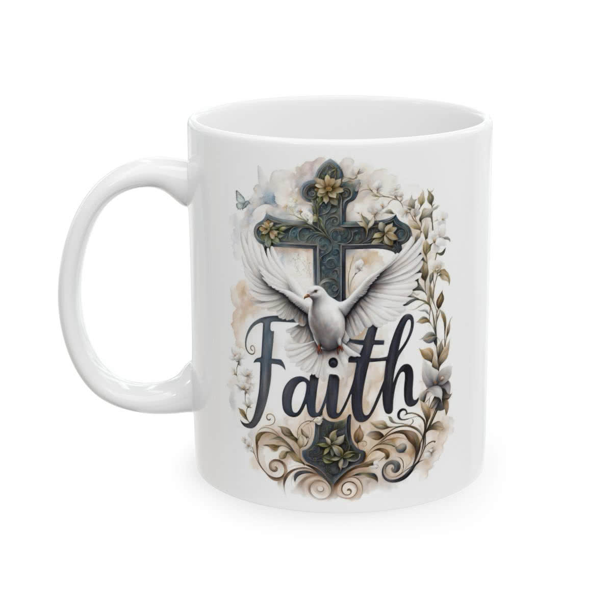 Faith, the Cross, and the Holy Spirit Mug