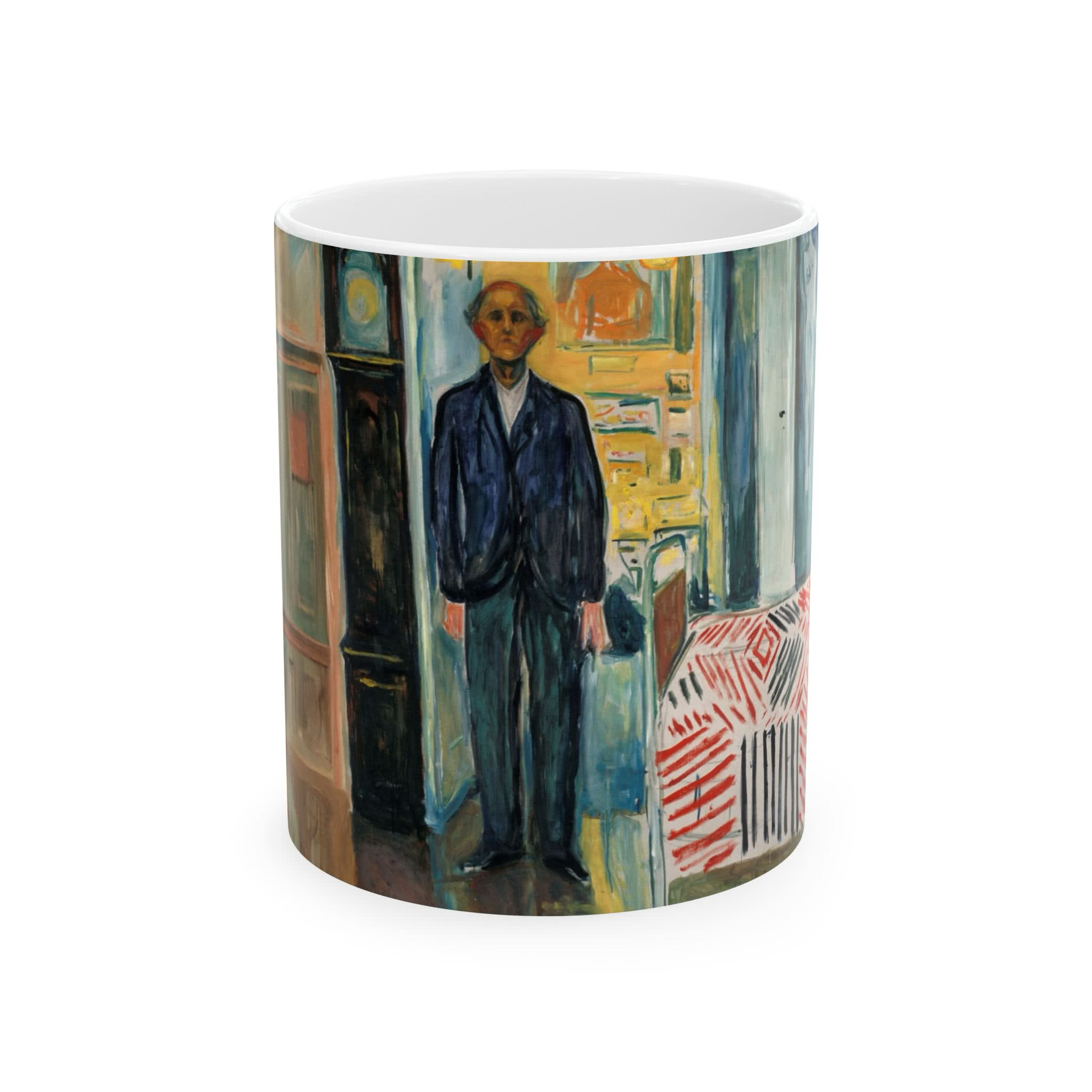 Self-Portrait. Between the Clock and the Bed Mug – Edvard Munch