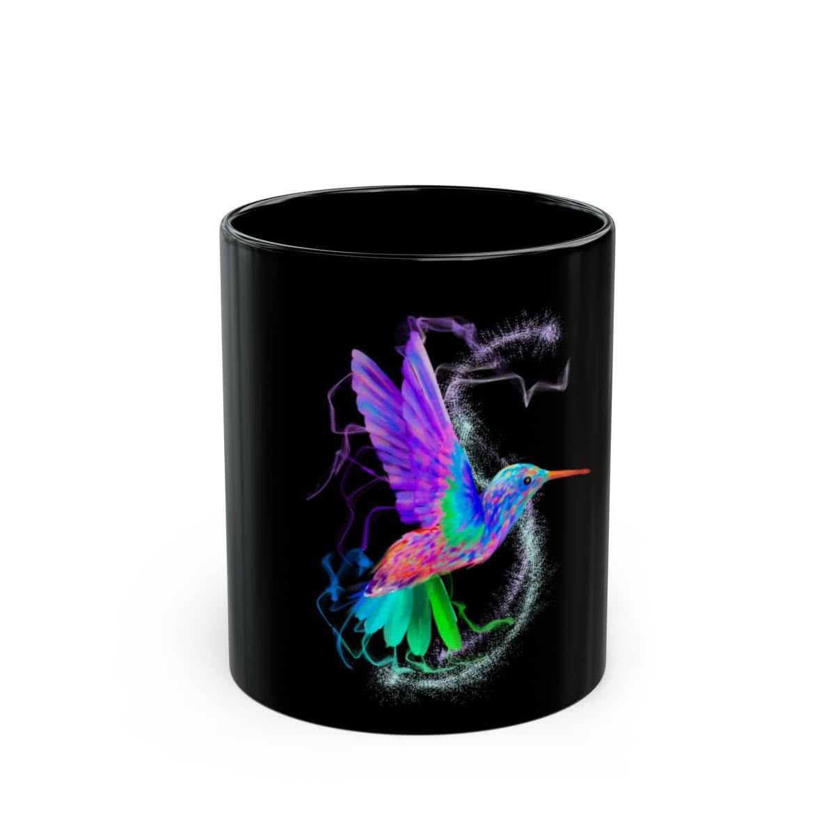 Hummingbird coffee mug | Hummingbird Mug Picture | Bird Mug | Animal Mug | 11 oz Black Ceramic | Gift For Kids Girl Women Theme Merchandise