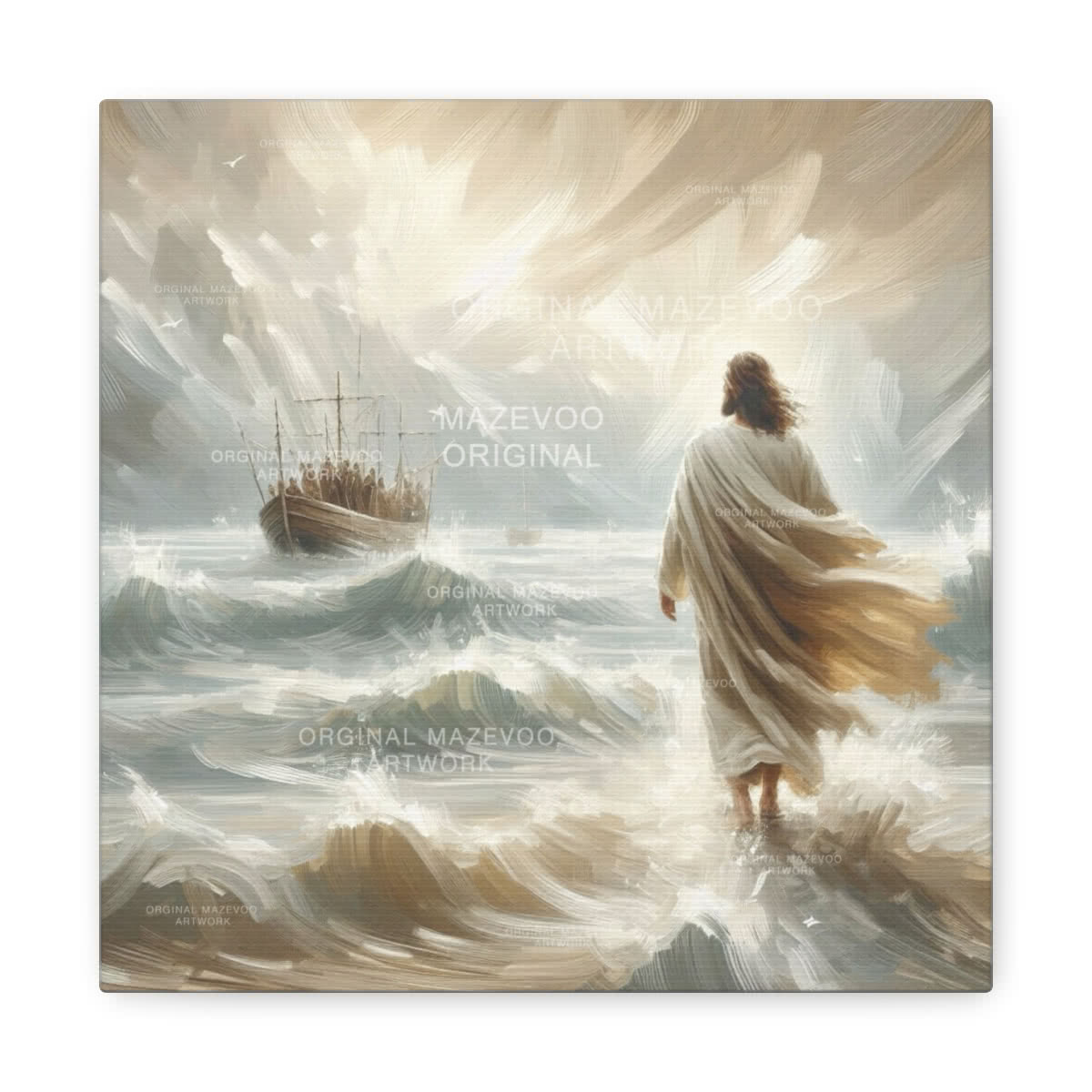 Jesus Walks on Water — Canvas Design II Canvas Wall Art