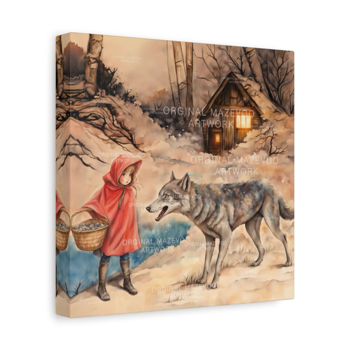 Little Red Riding Hood: The Woodland Encounter Storybook Canvas Wall Art