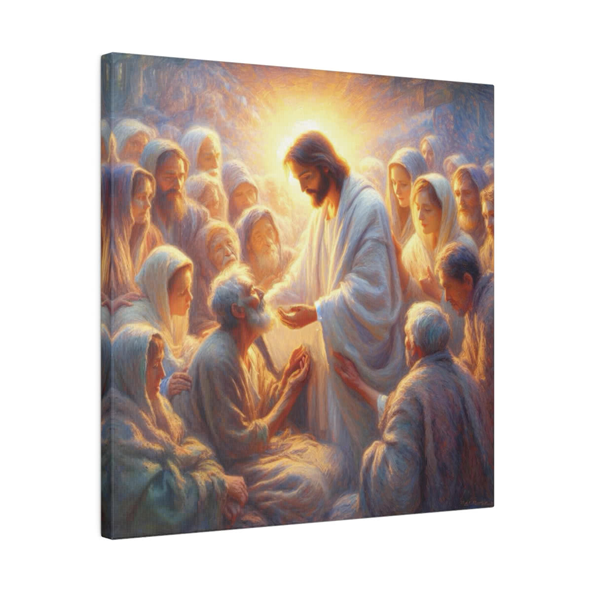 Healing Touch: Jesus and the Sick Canvas Wall Art