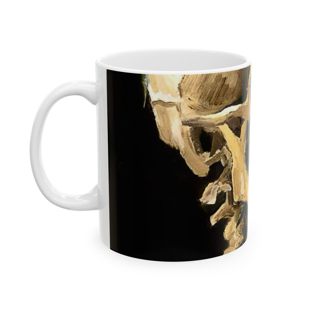 Skull of a Skeleton with Burning Cigarette Mug – Vincent van Gogh