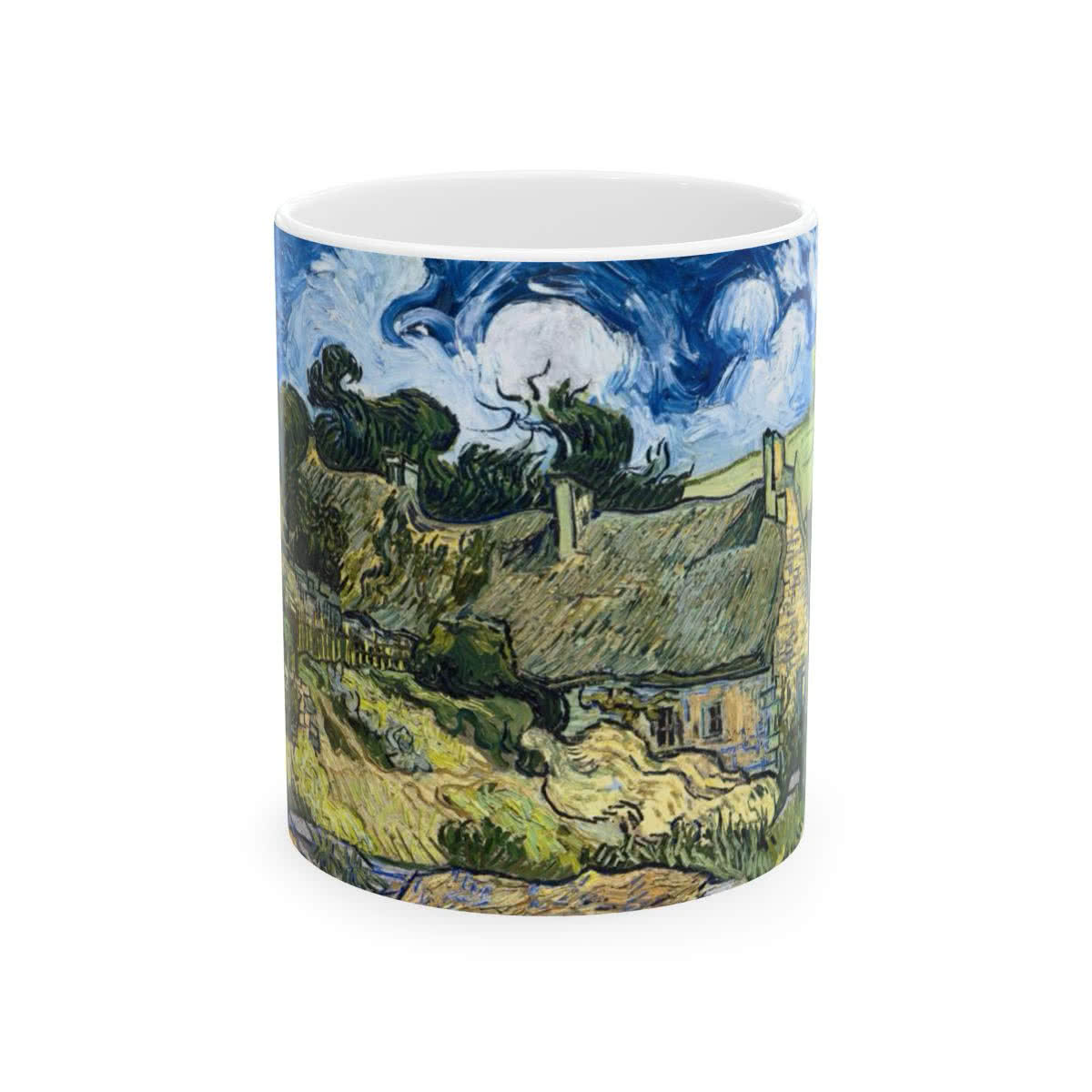 Thatched Cottages at Cordeville Mug – Vincent van Gogh