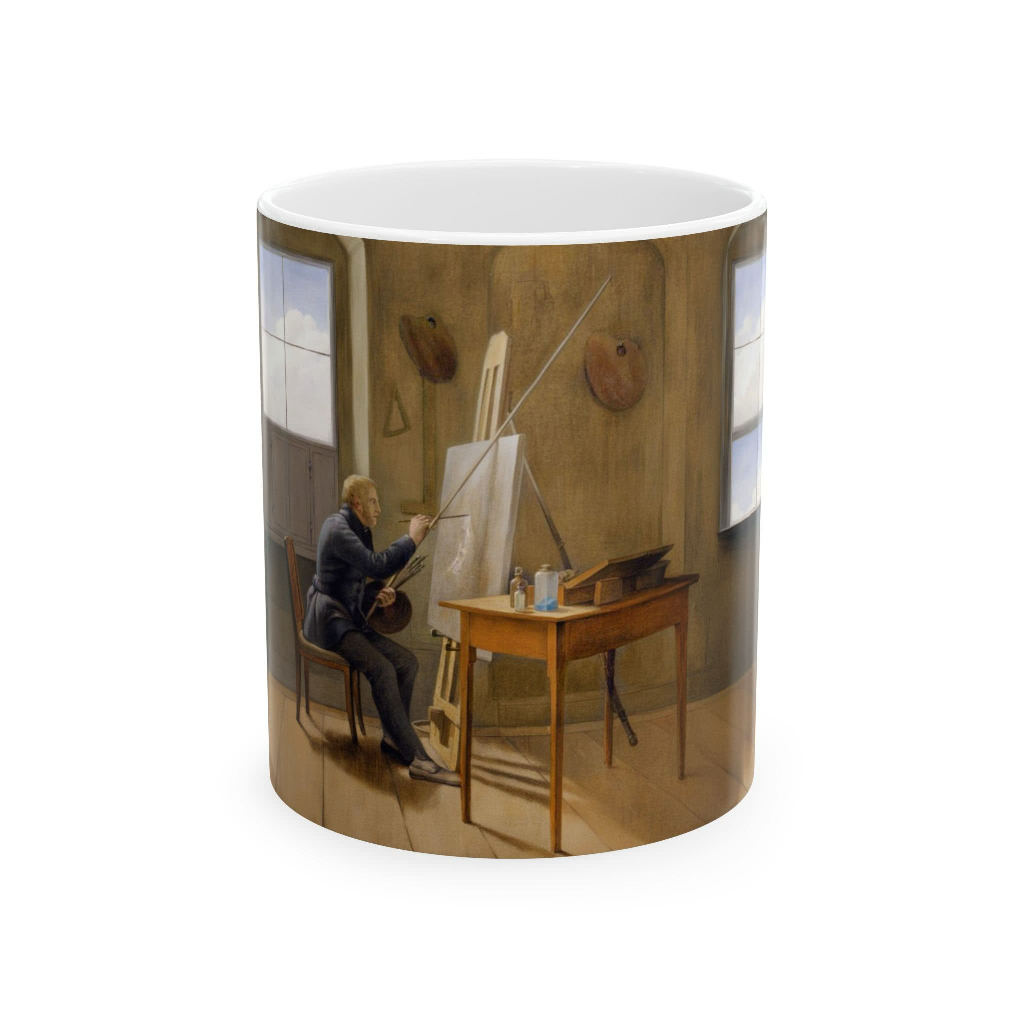 Caspar David Friedrich in His Studio Mug – Georg Friedrich Kersting