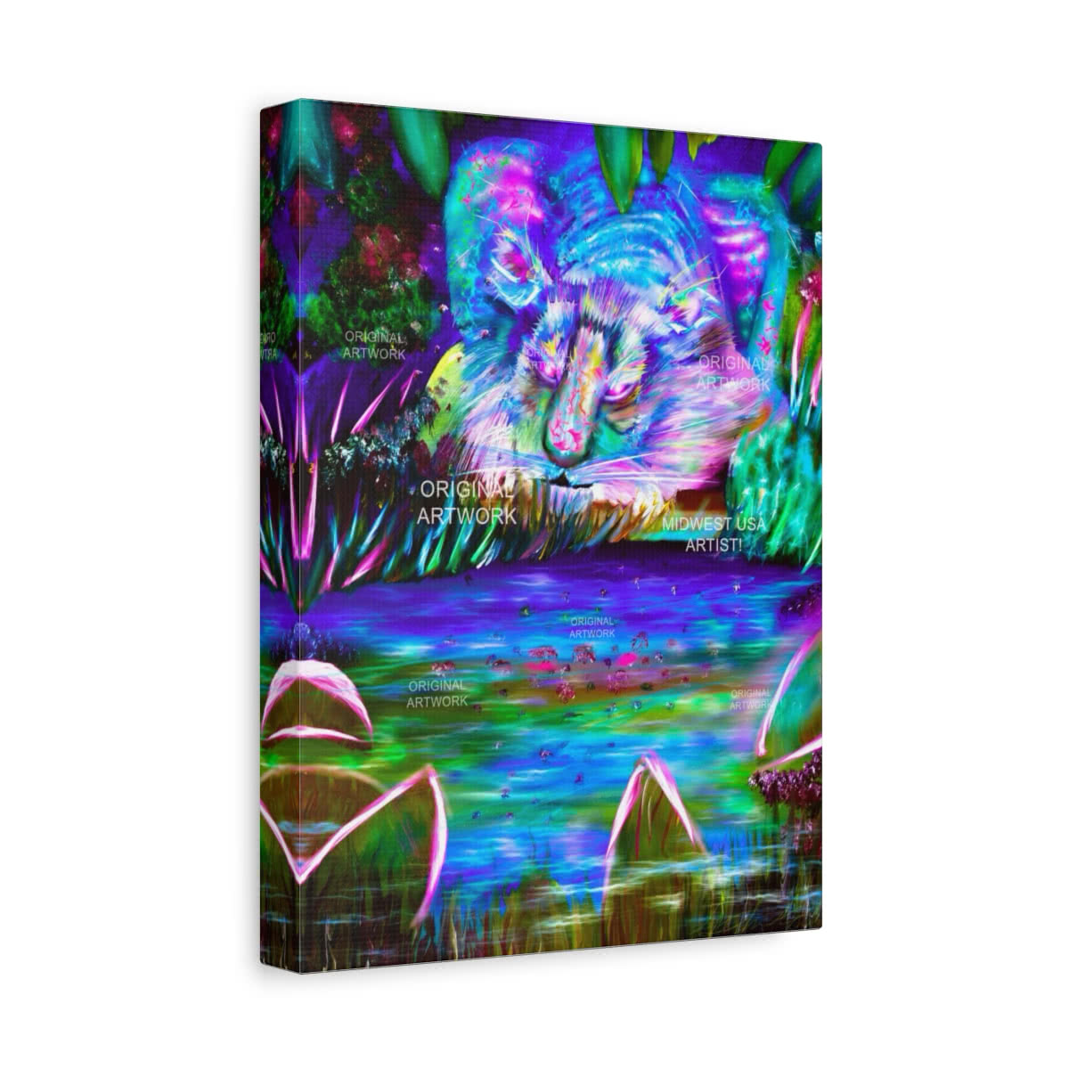 Feline Wonderland Fantasy Canvas Wall Art
