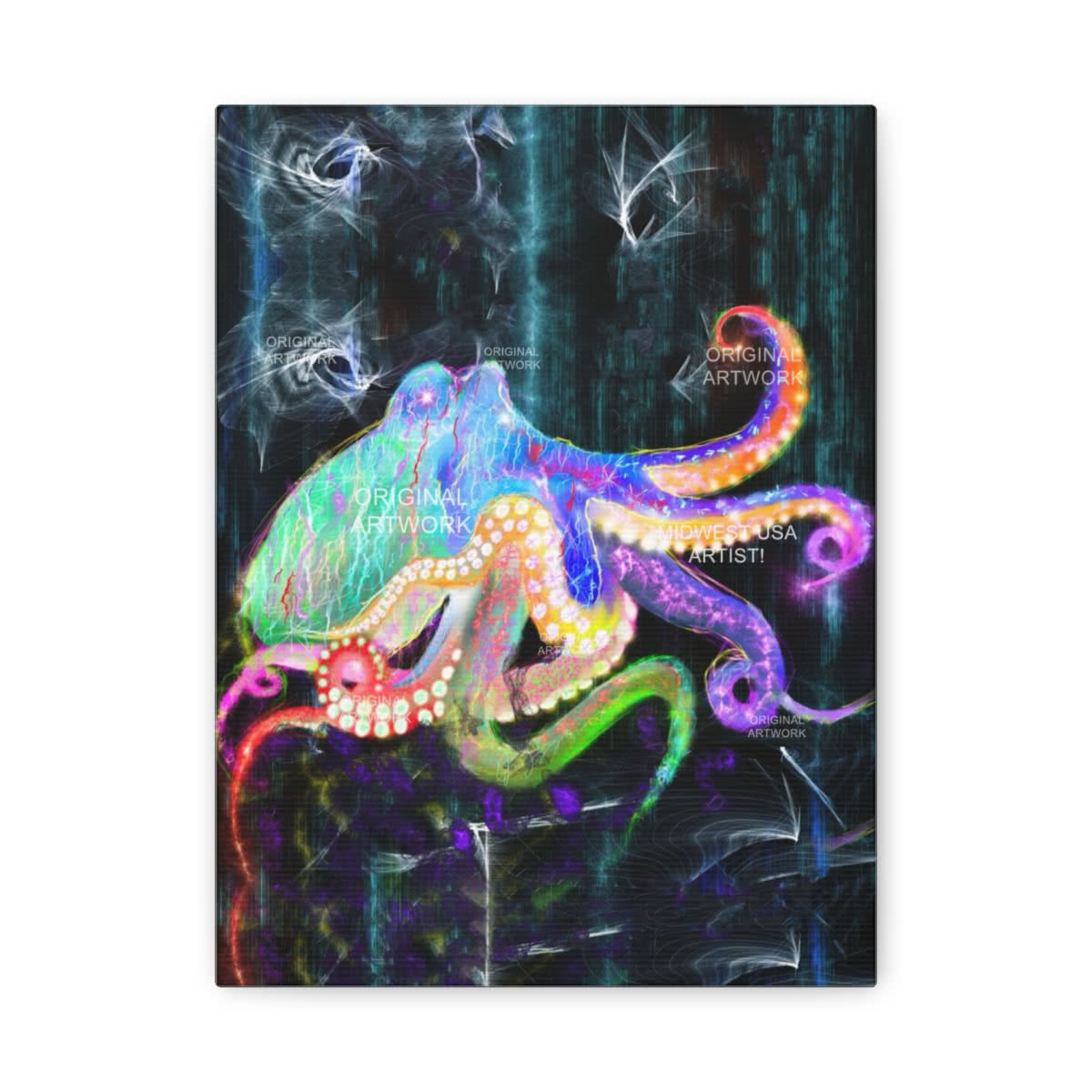 Octopus Odyssey Fantasy Canvas Wall Art