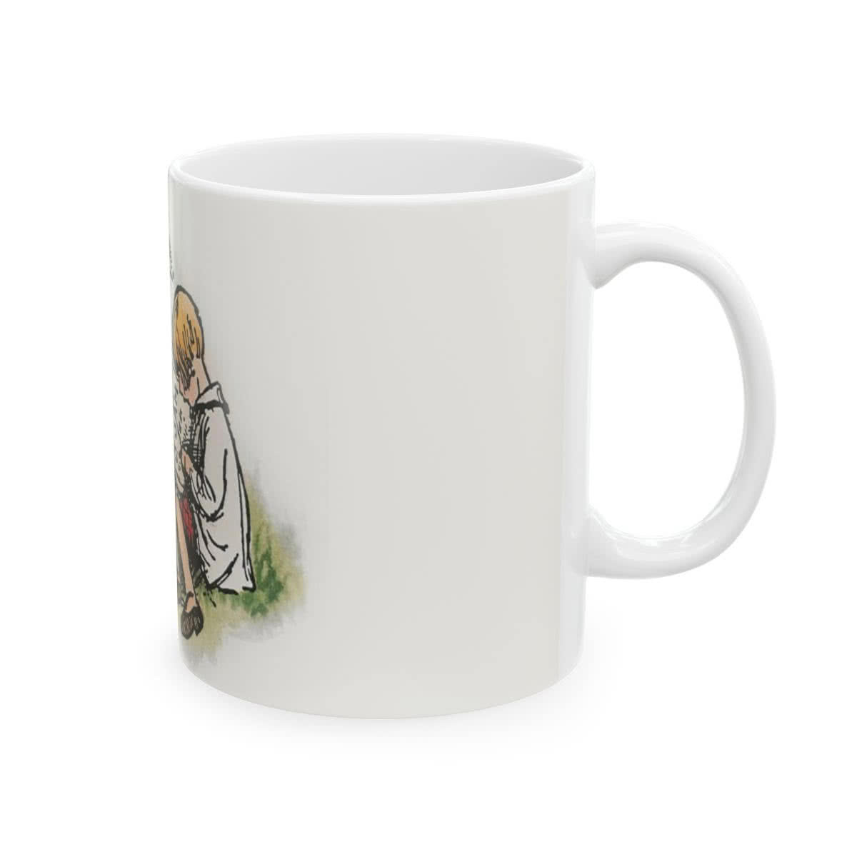 Christopher Robin Reading with Pooh Mug