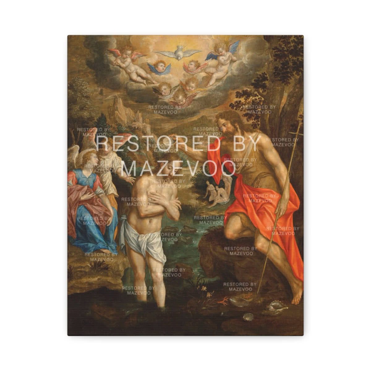 The Baptism of Christ Canvas Wall Art