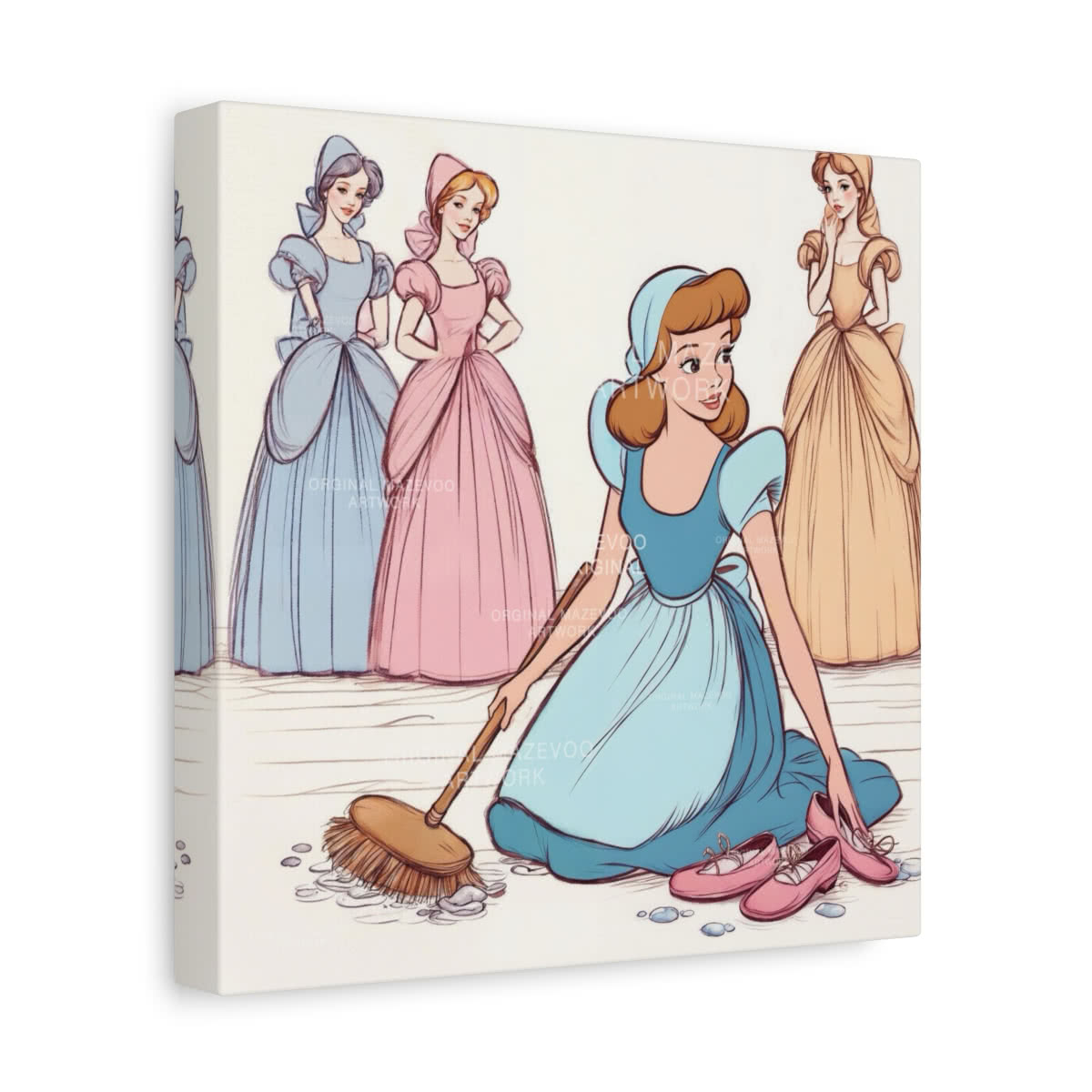 Cinderella: Enchanted Servitude Storybook Canvas Wall Art