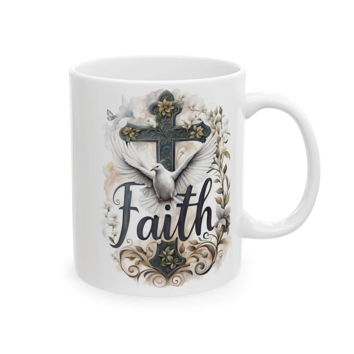 Faith, the Cross, and the Holy Spirit Mug