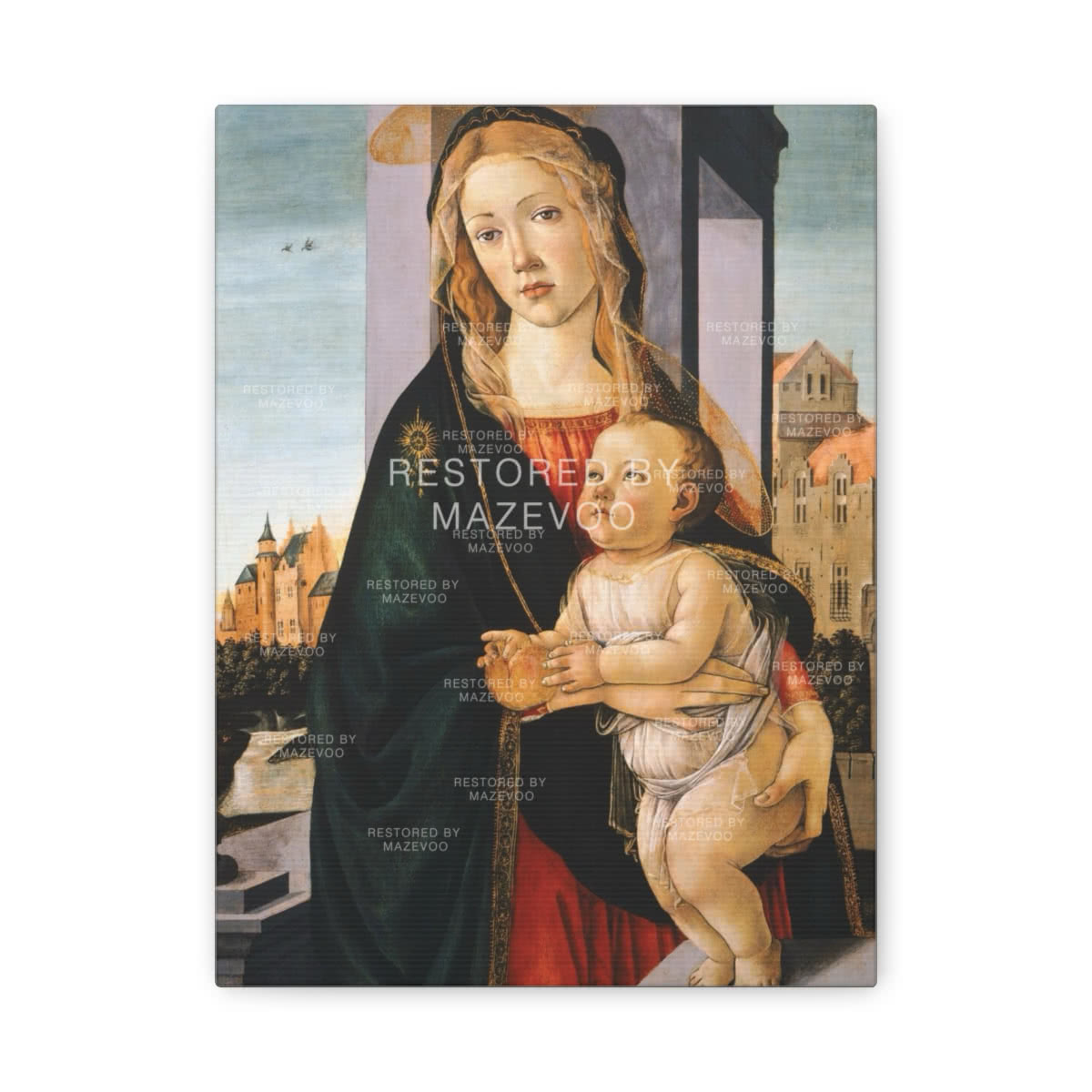 Madonna and Child (1490) Canvas Wall Art
