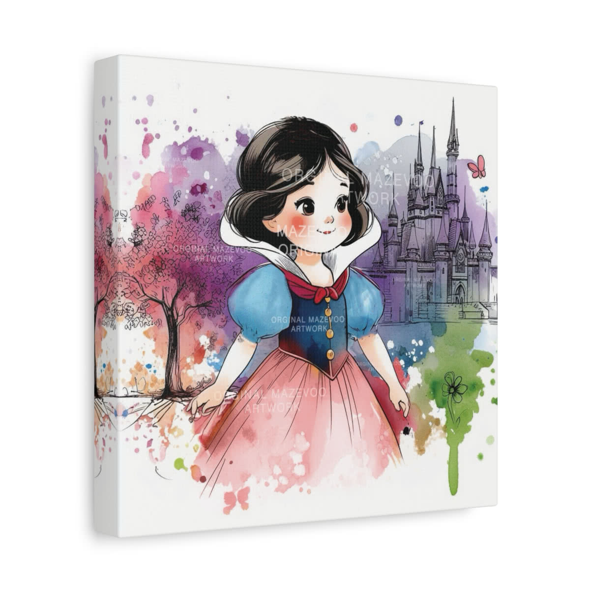Snow White: Youthful Kingdom Storybook Canvas Wall Art