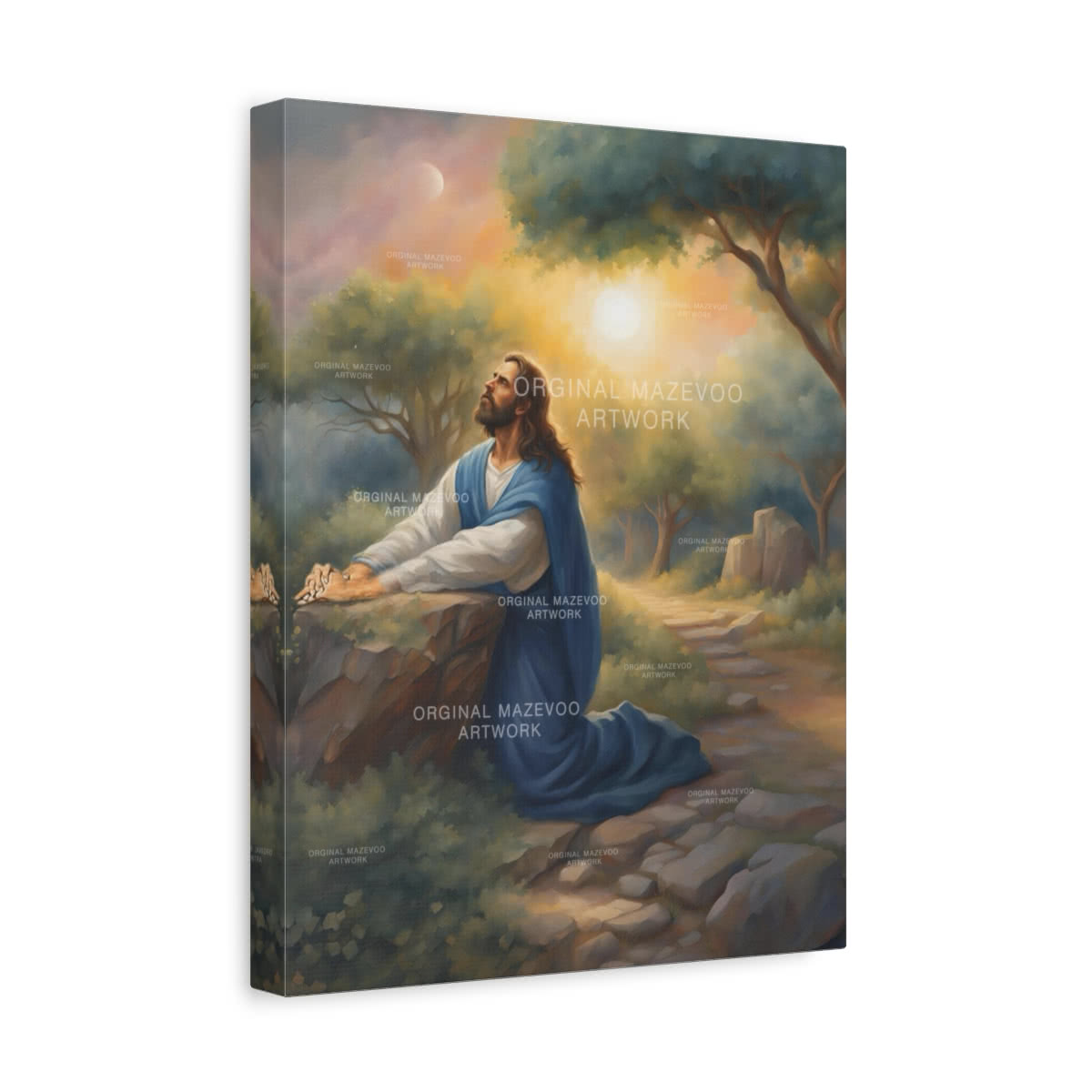 Jesus in the Garden of Gethsemane Canvas Wall Art
