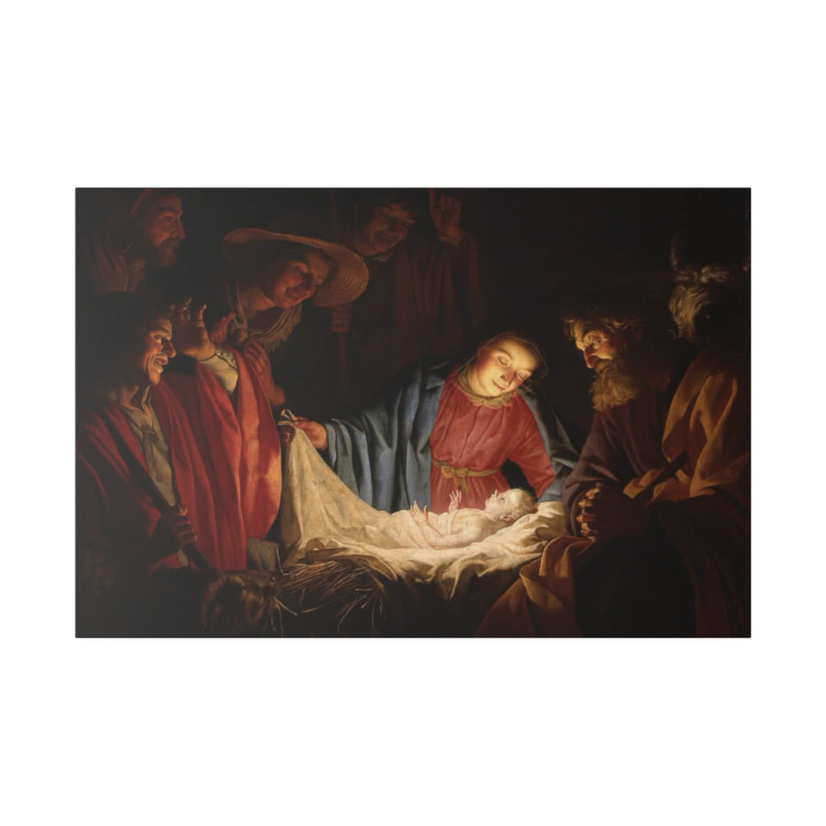 Adoration of the Shepherds Canvas Wall Art